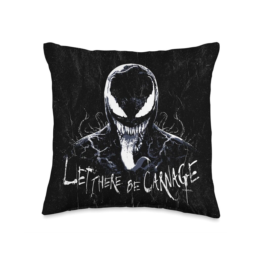 1002 Venom: Let There Be Carnage Eddie Brock Black Throw Pillow